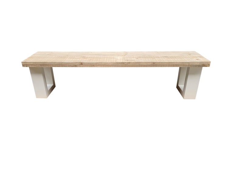 Wood4you - Gartenbank New England Gerüstholz Weiß 150 cm