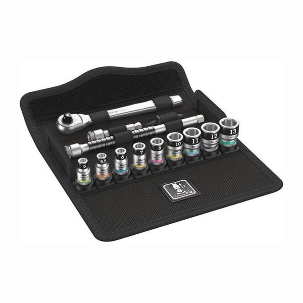 Wera Steckschlüsselsatz 8100 SA 12 HF Zyklop 13tlg. 1/4″ SW 5-13 mm Anzahl Zähne 72 6-kant - 5003756001