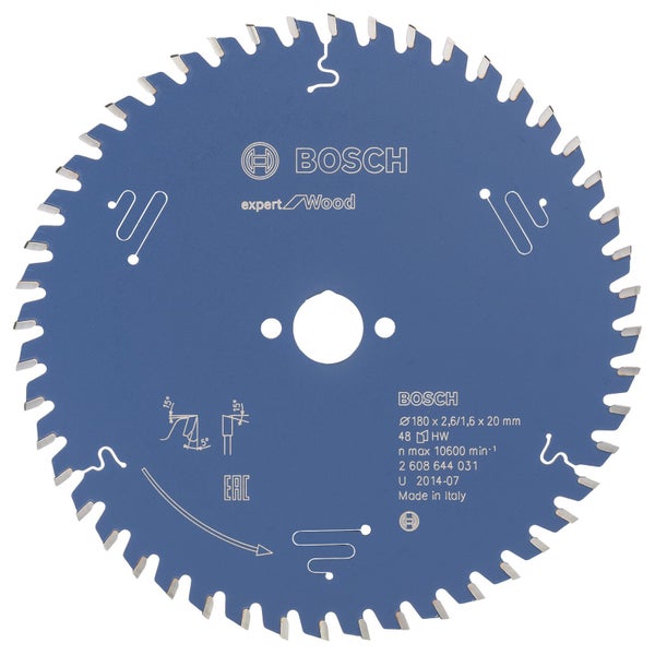 Bosch Kreissägeblatt Expert for Wood für Handkreissägen 180 x 20 x 2,6 mm 48 - 2608644031