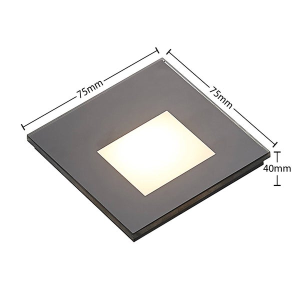 Arcchio LED Wandeinbaustrahler Vexi (Modern) in Schwarz aus Aluminium (1 flammig, ) Wohnzimmerleuchte