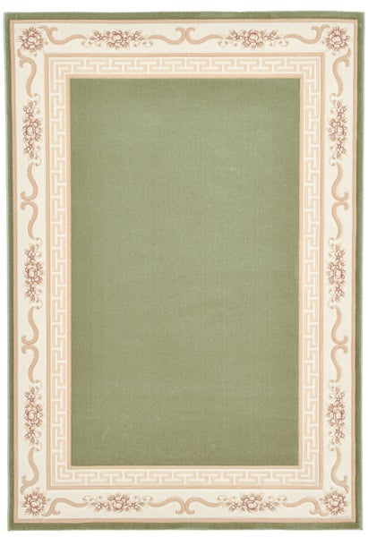 Gewebter Wollteppich mit Bordüre Pelinia Grün 40x60 cm
