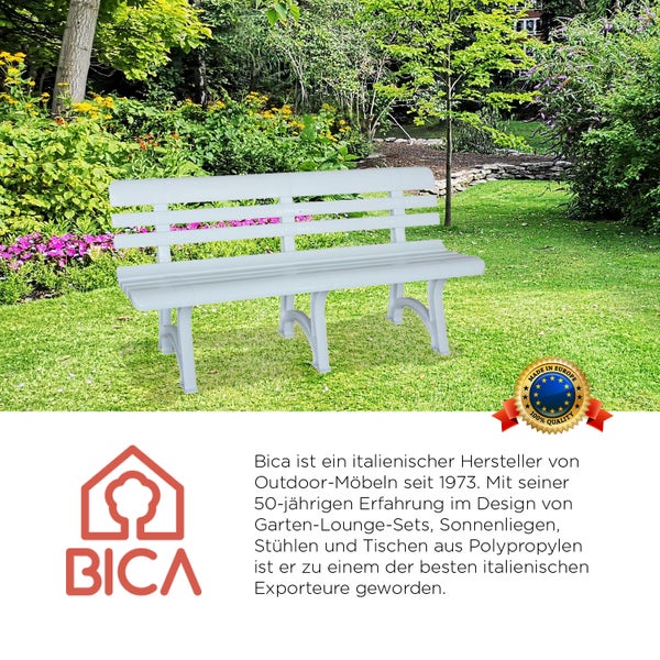 BICA Olimpia 3-Sitzer Gartenbank in Weiß