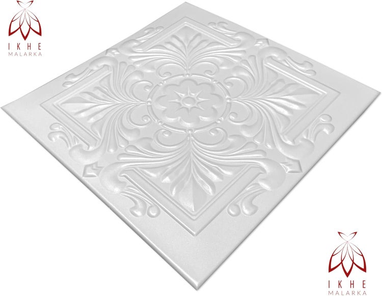 Paneelen aus reines Polystyrol XPS Styropor Deckenpaneelen Wandpaneelen 3mm dick - 50x50cm 0,25m² 08110