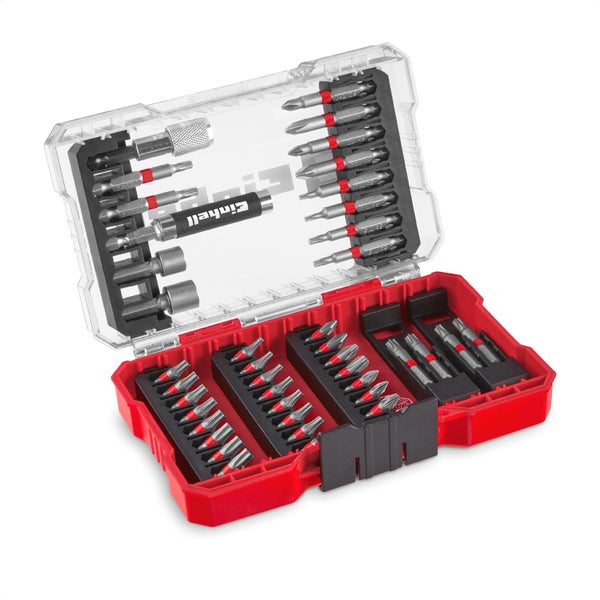 Einhell M-CASE 42-tlg. Bit-Set (25-mm-Bits, 50-mm-Bits, Magnethalter, Steckschlüssel, Schnellwechselbithalter inkl. Aufbewahrungsbox)