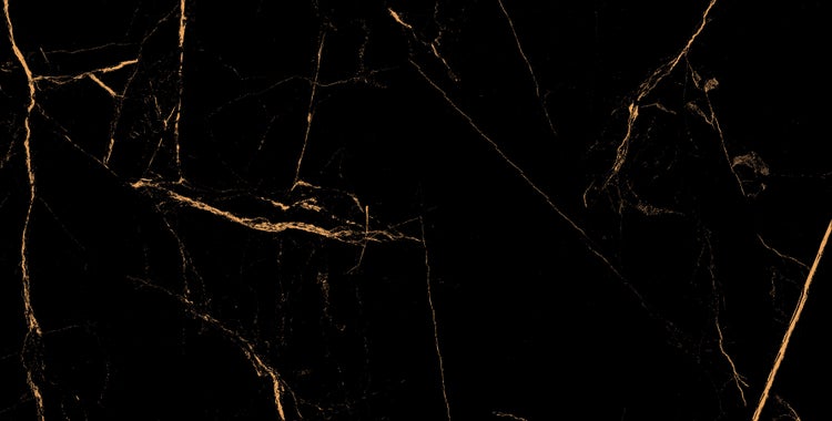 Schwarze Fliese mit Marmoroptik und Goldadern