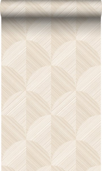 Origin Wallcoverings Öko-Strukturtapete 3D Muster Hellbeige - 0.53 x 10.05 m - 347935