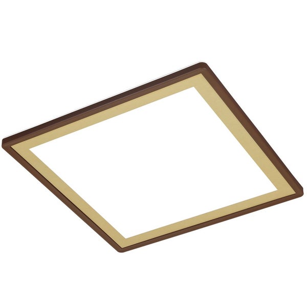 LED Panel Deckenlampe Deckenleuchte Backlight slim 18W braun gold Briloner