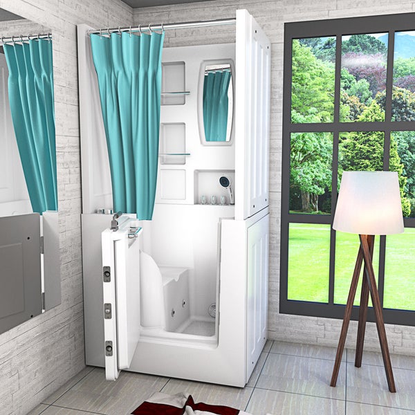 Seniorendusche Wanne Whirlpool S02D-WP-TH-A-L 78x100x205cm