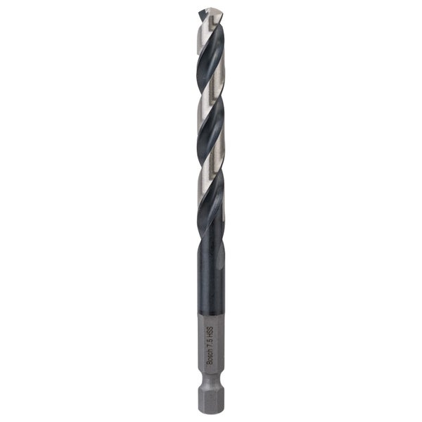 Bosch 1x HSS Spiralbohrer Impact Control mit Sechskantschaft 7,5 x 69 x 109 mm - 2608577128