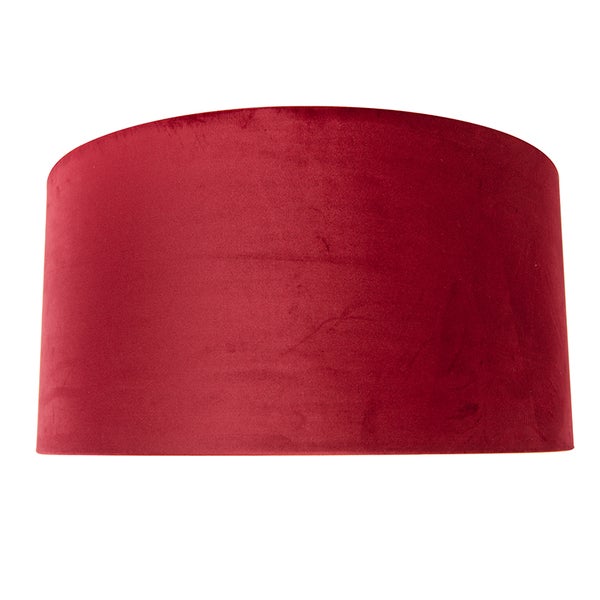 Samt Lampenschirm Rot 50/50/25 mit goldener Innenseite