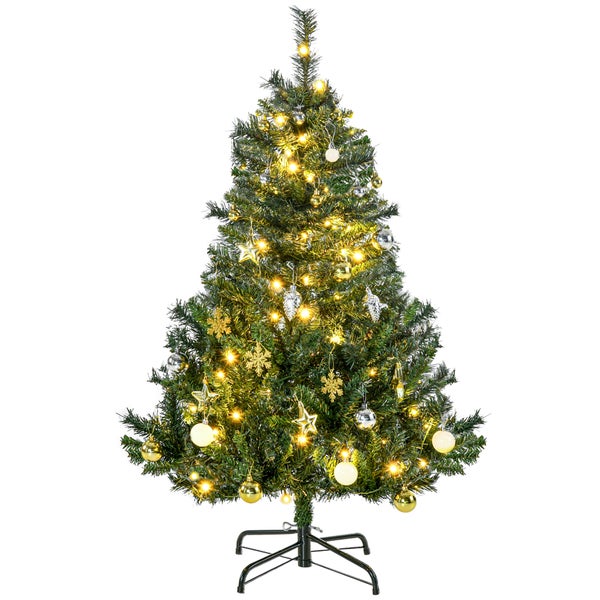 HOMCOM Weihnachtsbaum, Ø75 x 120H cm, PVC, Grün