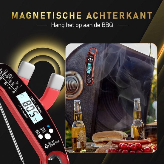 MostEssential Fleischthermometer - Limited Edition Red - 2x Ersatzbatterie