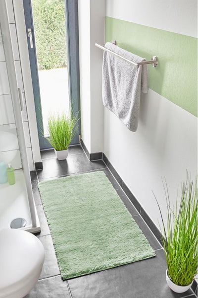 Badematten Set Florida bestehend aus zwei Badematten 40 x 60 cm und 60 x 100 cm in Salbei