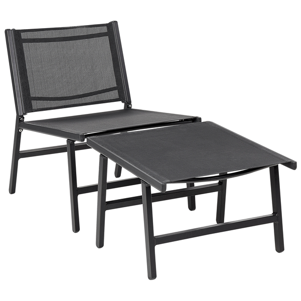 Gartenstuhl MARCEDDI Metall Schwarz