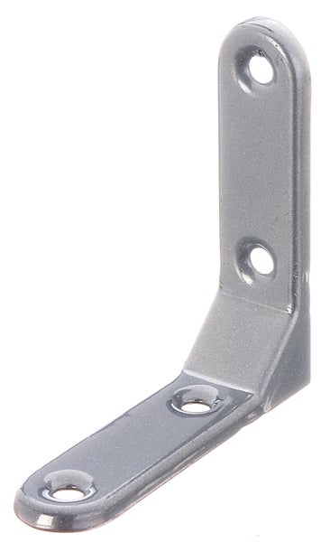 Winkelverbinder aus Metall mit Verstärkung und vier Schraublöchern zur stabilen Montage von Bauteilen.