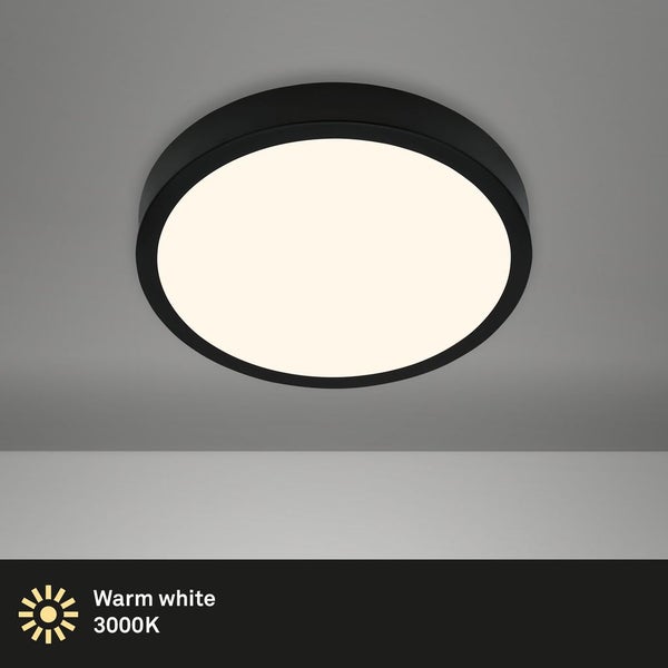 LED Deckenlampe Aufbauleuchte Werkstattlicht 4000K 16W Ø28cm schwarz Briloner