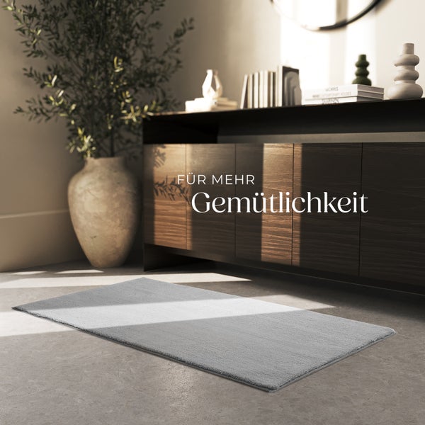 Kurzflorteppich tectake rutschfeste Unterseite verschiedene Größen und Farben 80 x 150 cm