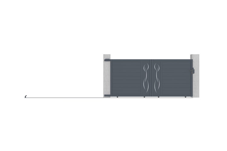 Schiebetor aus Aluminium 3,5m LIFE 350C160 Grau