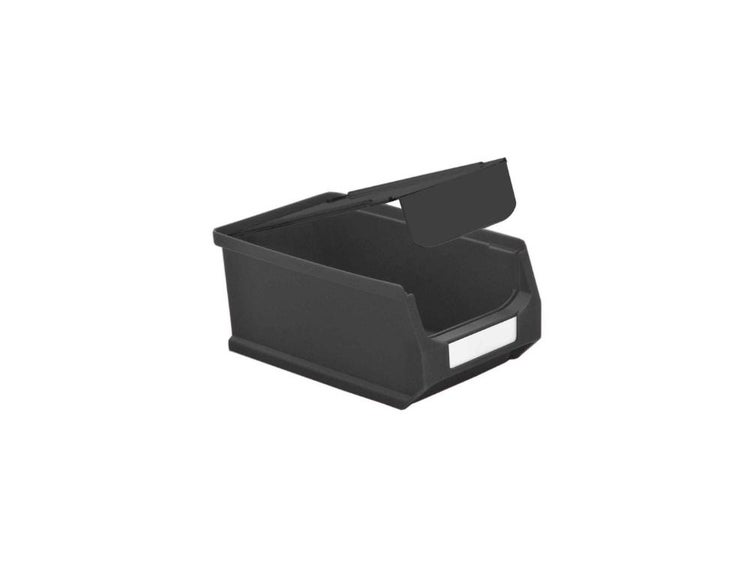PROREGAL SparSet 5 x Leitfähige Sichtlagerbox 2.0 Mit Abdeckung HxBxT 7,5 x 10 x 17,5 cm 0,8 Liter ESD Sichtlagerbehälter Sichtlagerkasten