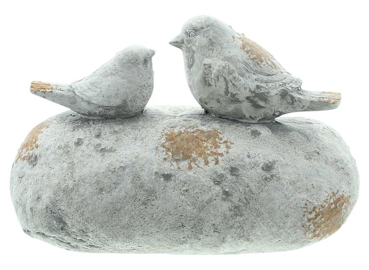 FRANK FLECHTWAREN | Dekostein Willkommen, ZEMENT, 21 x 12,5 x 13,5 cm