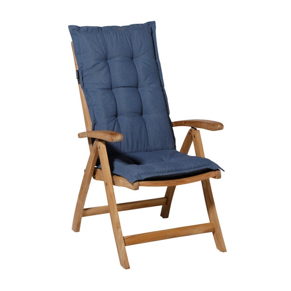 Gartenstuhlauflagen Panama saphirblau - Ca. 105x50 cm - 4er-Set