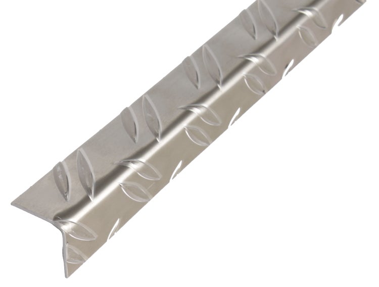 Winkelprofil aus Aluminium mit Riffelblech Struktur für Schutz und Dekoration