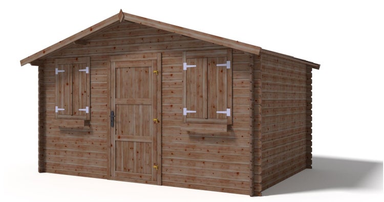 Gartenhaus, Gerätehaus 20m2 - 4x3m - 28mm - Imprägniert