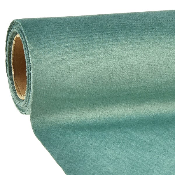 Rolle Kunstrasen oder Outdoorteppich in Türkis mit weicher Oberfläche.