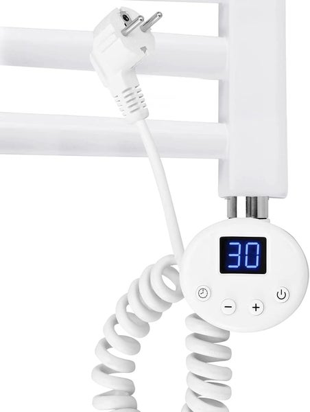 EMKE Heizstab mit Thermostat und LCD Bildschirm 1200W, Heizpatrone für Badheizkörper Heizelement aus Edelstahl Heizungen Heizkörper Heizelemente