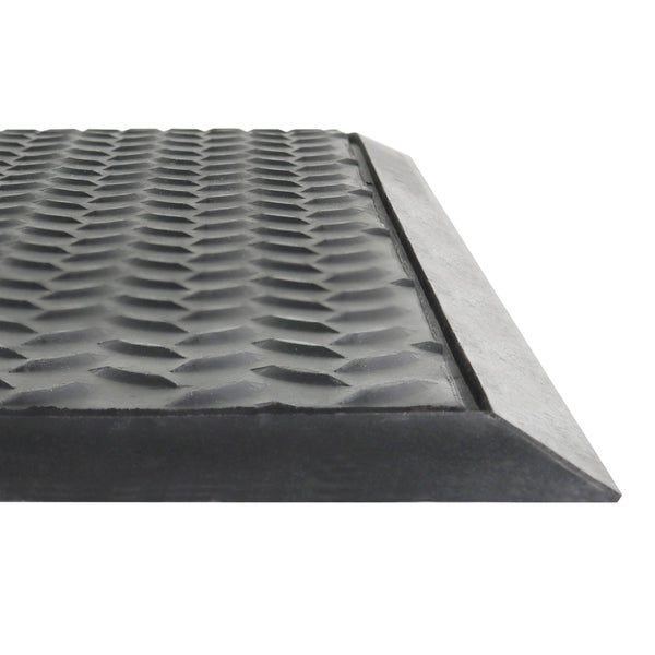 PROREGAL Anti-Ermüdungsmatte mit Diamant-Profil | BxL 80x70cm | Stärke 1,2cm | Schwarz
