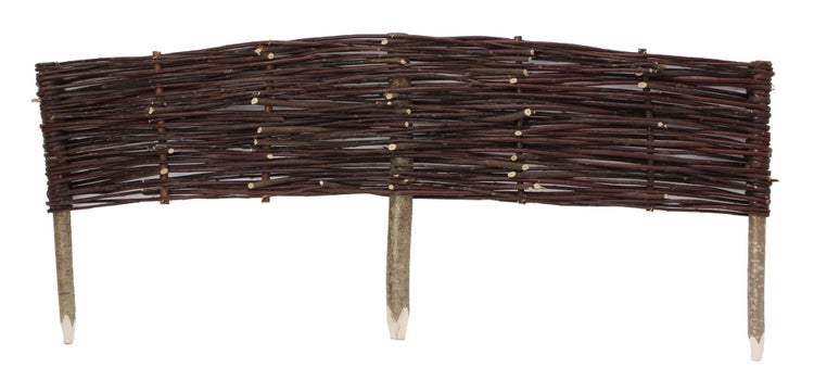 FRANK FLECHTWAREN | Beetbegrenzung Weidenzaun, 100 x 20 cm, WEIDE, 100 x 20 cm, GH 40 cm