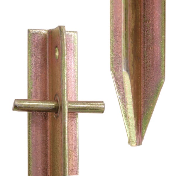 AMANKA Massiv XL 4 Stahl Erdnägel T-Profil Loch 300x25mm Zelt-Heringe Harte Böden Zeltnägel Campingheringe Lang Verzinkt