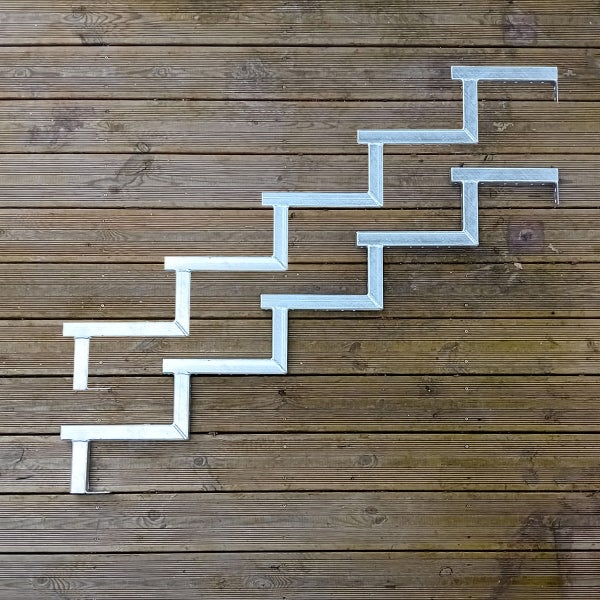 2er Set Stahl Treppenwange 5 Stufen - Option für Setzstufen-Höhe 85cm