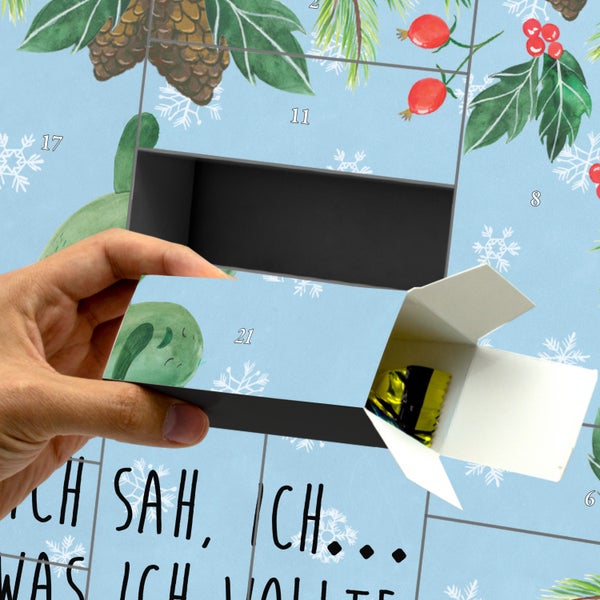 Mr. & Mrs. Panda Befüllbarer Adventskalender Kaktus Mama - Blau Pastell
