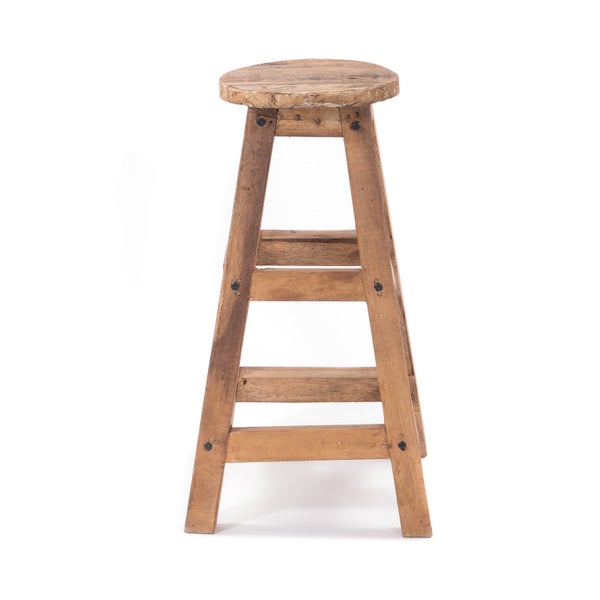 Barhocker Jack Mahagoni Massivholz naturfarben