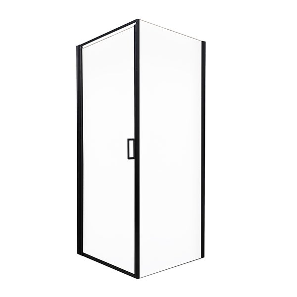Home Deluxe Duschkabine LIVIA Schwarz Matt - 90 x 195 cm ESG & Aluminiumrahmen|Duschabtrennung, Eckdusche, Duschtür