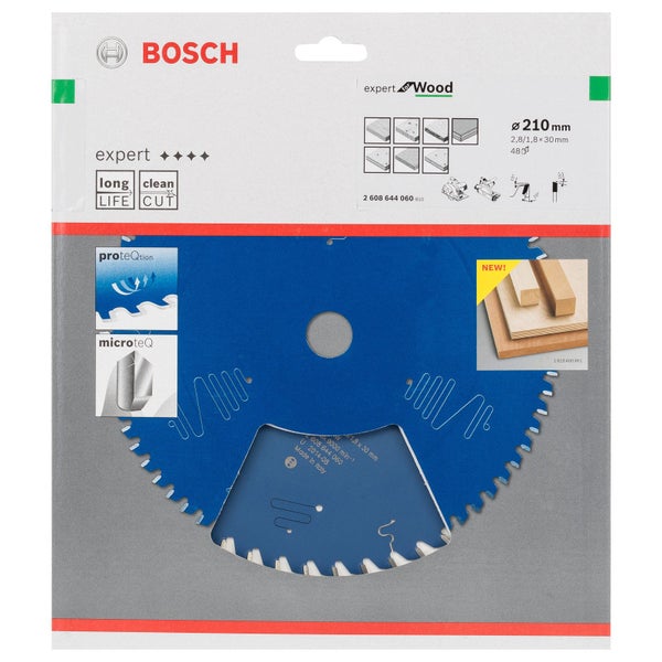 Bosch Expert for Wood Kreissägeblatt, 210 Millimeter Durchmesser