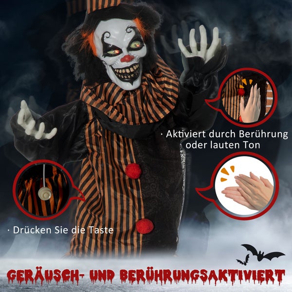 Outsunny Halloween Dekoration, 120L x 20B x 170H cm, Polyester, Mehrfarbig