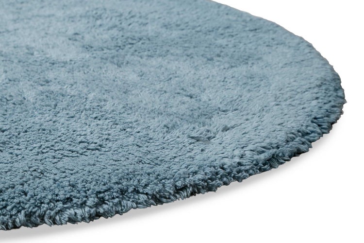 Badteppich Blau Ole WECONhome Basics 90 cm rund