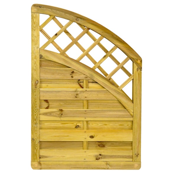 Holzzaunelement mit Rankgitter