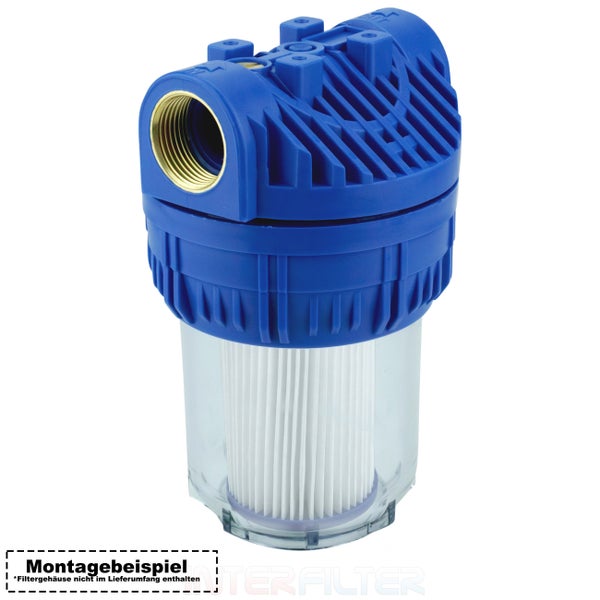 Wasserfiltergehäuse mit Filtereinsatz für die Hauswasserinstallation