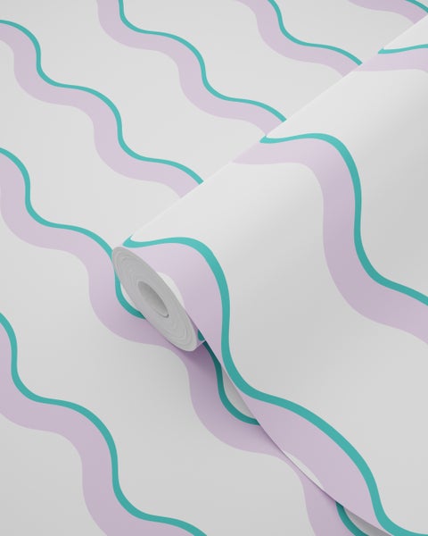 Tapetenrolle mit wellenförmigem Muster