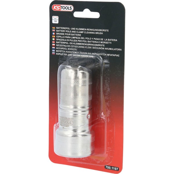 KS TOOLS Batteriepol- und Klemmen-Reinigungsbürste 120mm - 700.1197