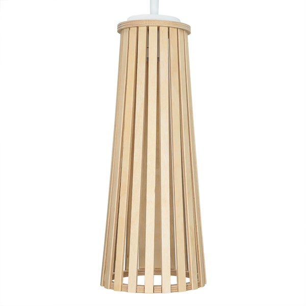 Hängelampe aus Holzlatten