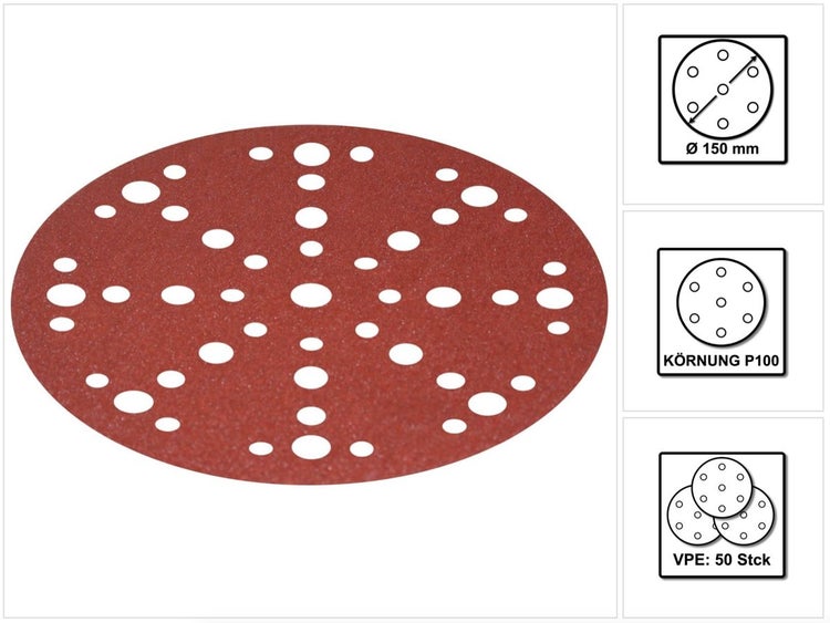 Festool STF D150/48 Rubin2 Schleifscheiben RU2/50, P100, 150 mm / 50 Stück ( 575189 ) - neue Version von 499120