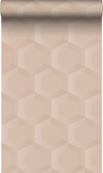 Origin Wallcoverings Öko-Strukturtapete 3D Wabenmuster Hellrosa - 0.53 x 10.05 m - 348020