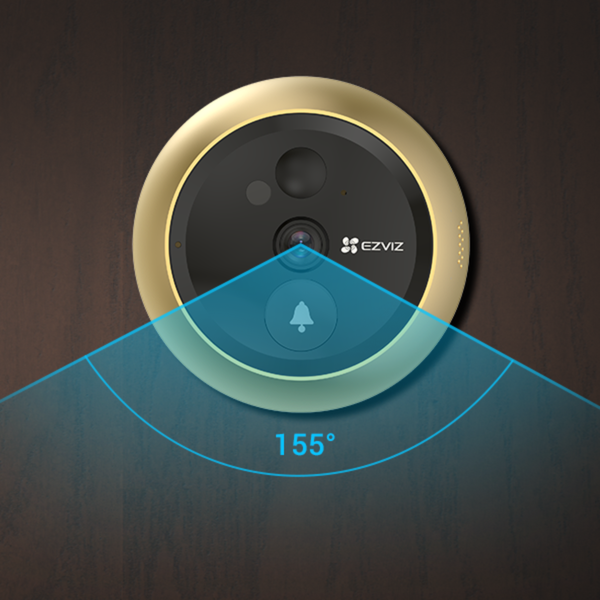 EZVIZ Logo Türklingelkamera mit einem 155 Grad Sichtfeld