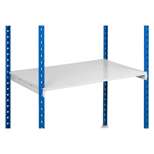 PROREGAL Fachbodenregal Maximus Pro HxBxT200 x 100 x 120 cm 7 Ebenen Metallplatten-Fachboden Fachlast 286 kg Lichtblau-Lichtgrau