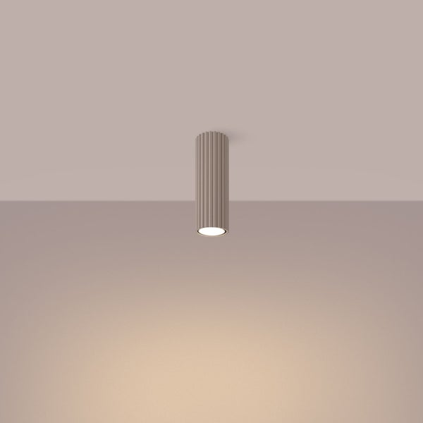 Zylindrische Deckenleuchte mit gerippter Oberfläche