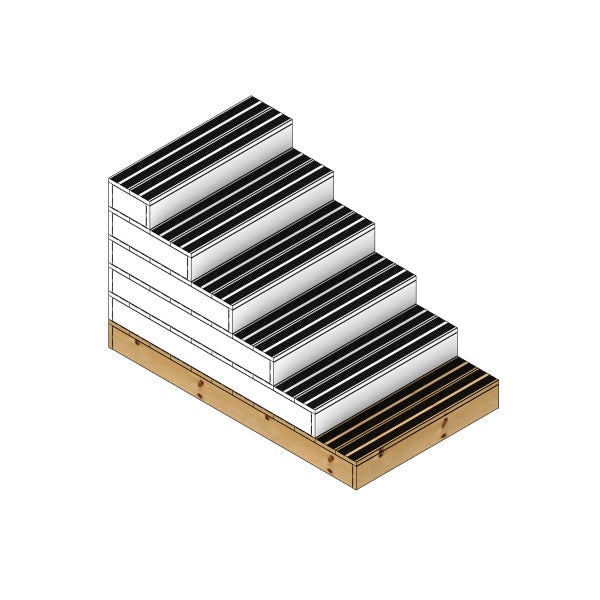 Blockstufen Holz modulierbar-12 Bretten B60cm H17cm